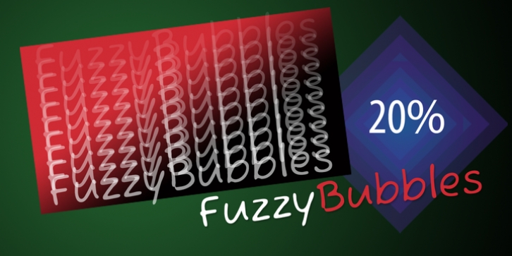Fuzzy Bubbles font preview