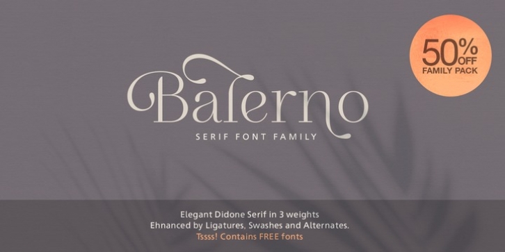 Balerno Serif font preview