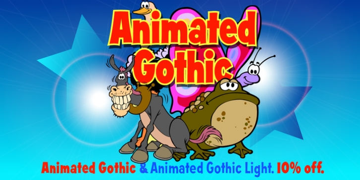 Animated Gothic font preview