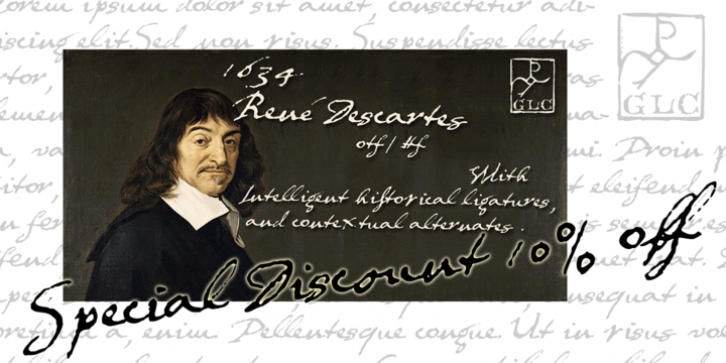 1634 René Descartes font preview