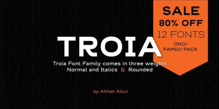 Troia font preview