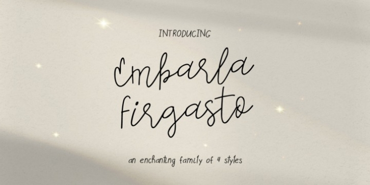 Embarla Firgasto font preview
