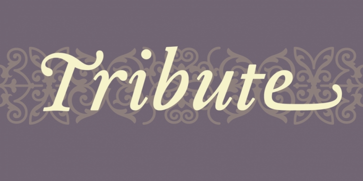 Tribute font preview