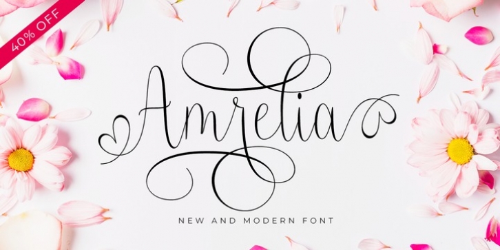 Amrelia font preview