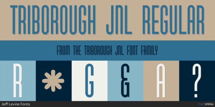 Triborough JNL font preview
