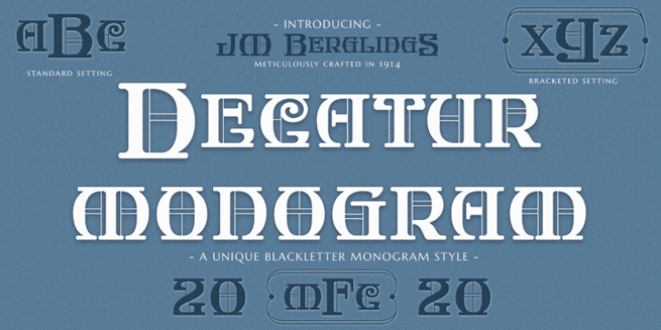 MFC Decatur Monogram font preview