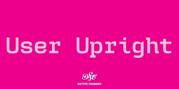 User Upright font preview