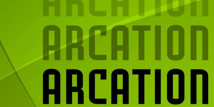 Arcation font preview