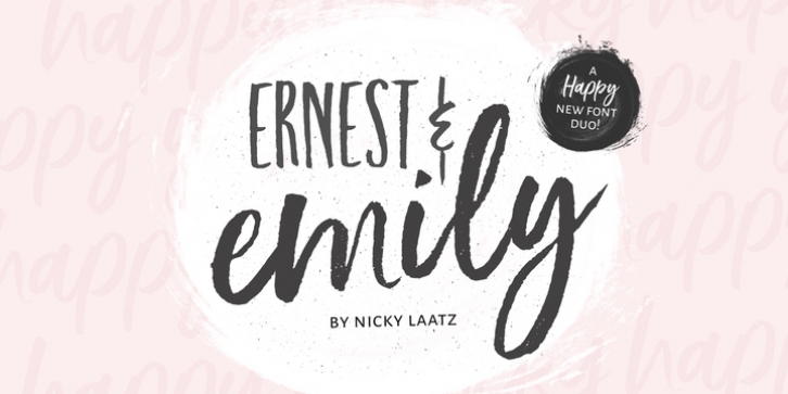 Ernest  Emily font preview