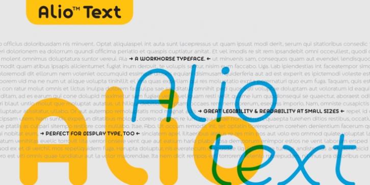 Alio Text font preview