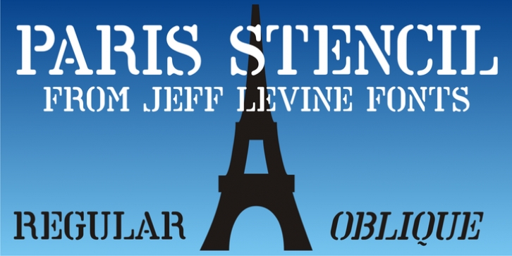 Paris Stencil JNL font preview