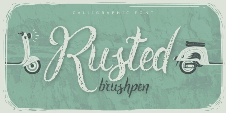 Rusted Brushpen font preview