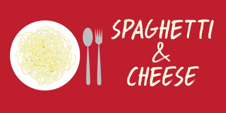 Spaghetti And Cheese font preview