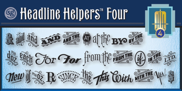 Headline Helpers Four SG font preview