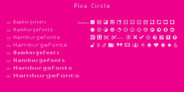 Pixa Circle font preview