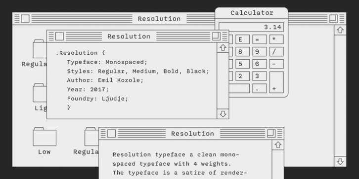 Resolution font preview
