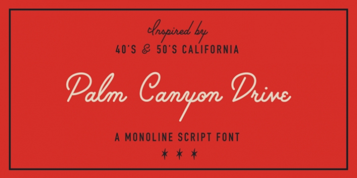 Palm Canyon Drive font preview