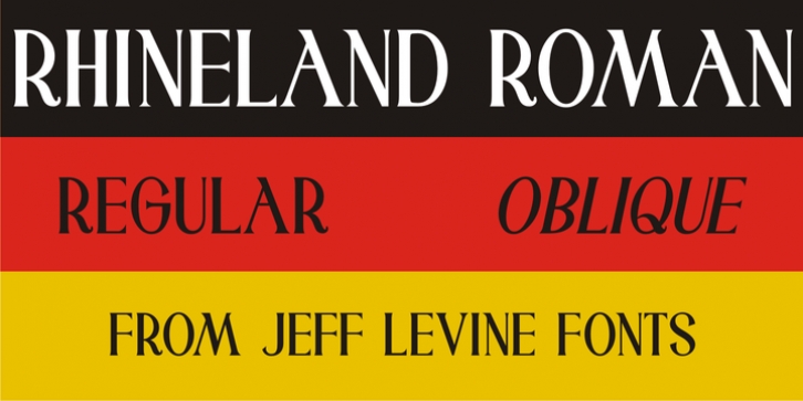Rhineland Roman JNL font preview