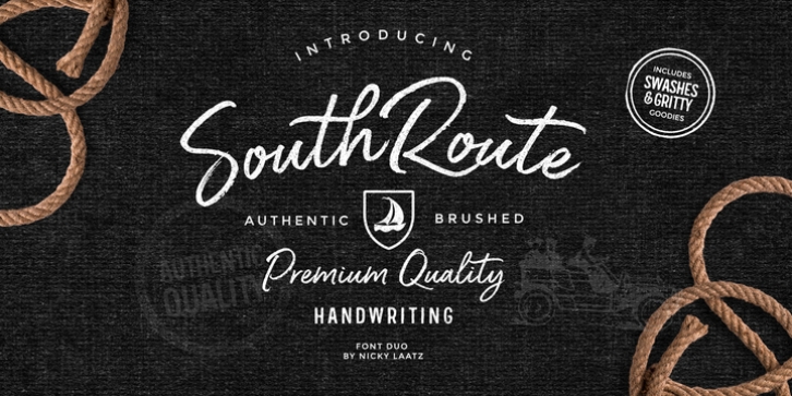 South Route font preview