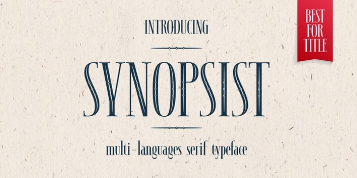 Synopsist font preview