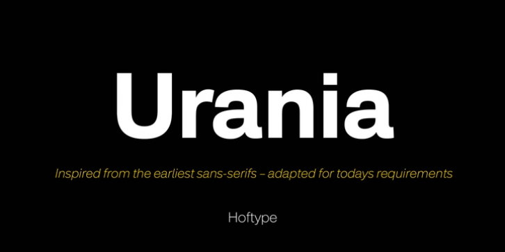 Urania font preview