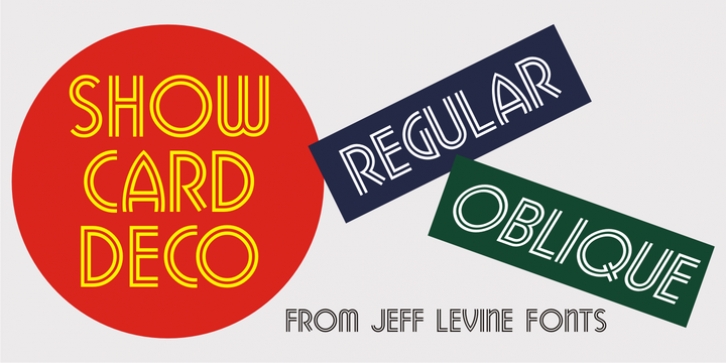 Show Card Deco JNL font preview