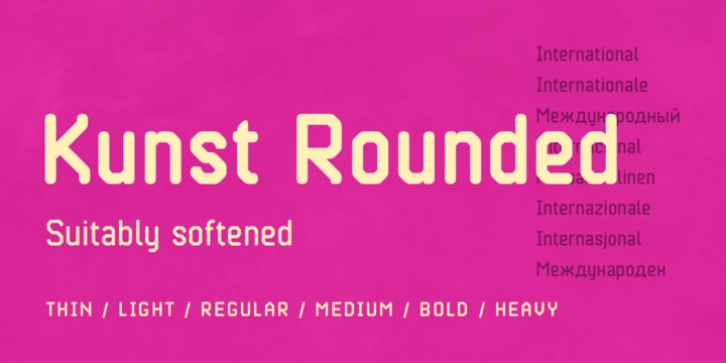 Kunst Rounded font preview
