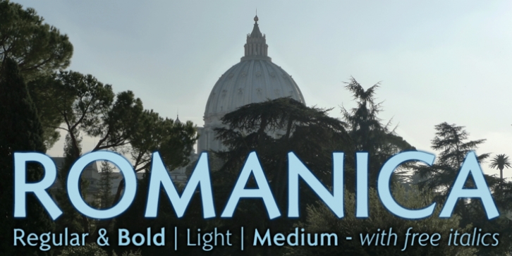 Romanica font preview
