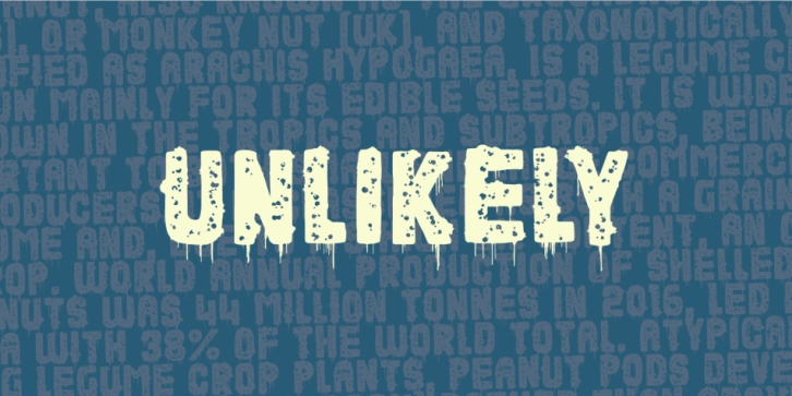 Unlikely font preview