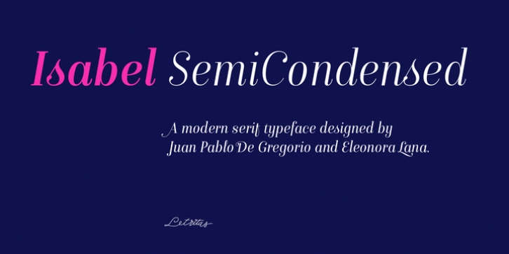 Isabel SemiCondensed font preview