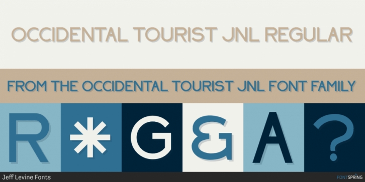 Occidental Tourist JNL font preview