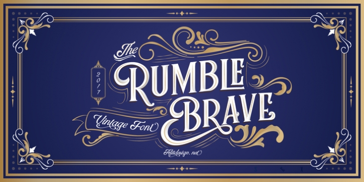 Rumble Brave Vintage Fonts font preview