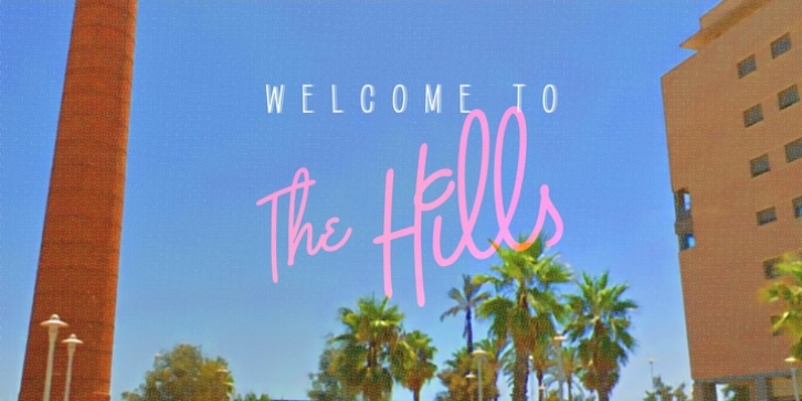 The Hills font preview