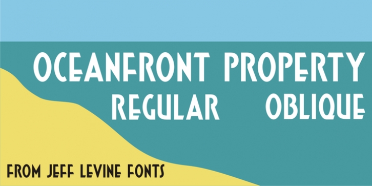 Oceanfront Property JNL font preview
