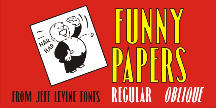 Funny Papers JNL font preview