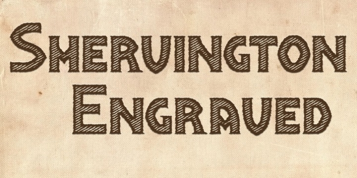 Shervington Engraved font preview