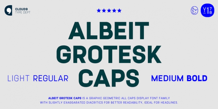 Albeit Grotesk Caps font preview
