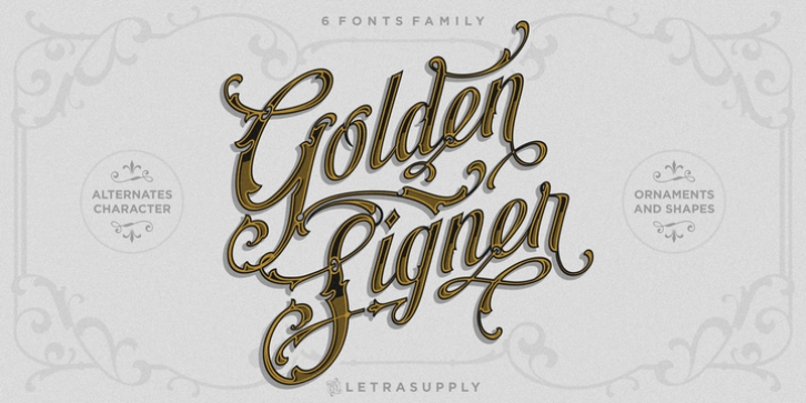 Golden Signer font preview