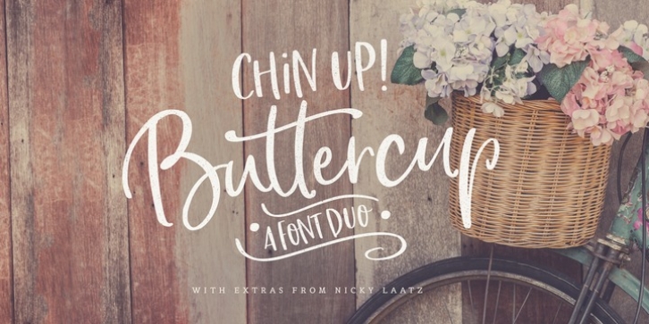 Chin Up Buttercup font preview