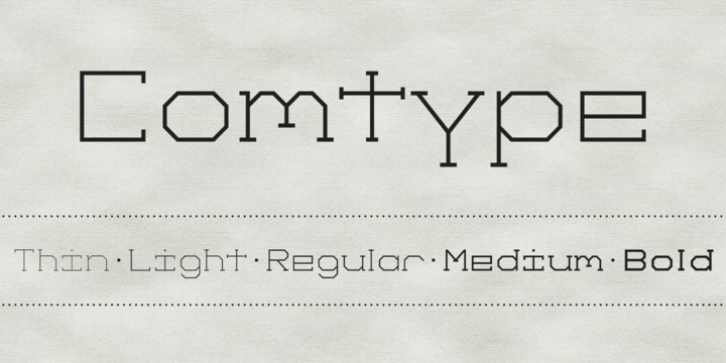 Comtype font preview