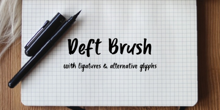 Deft Brush font preview