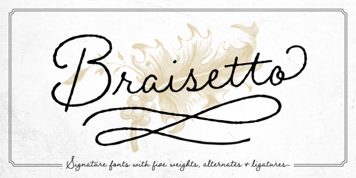Braisetto font preview