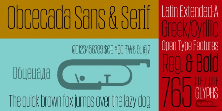 Obcecada Sans  Serif font preview