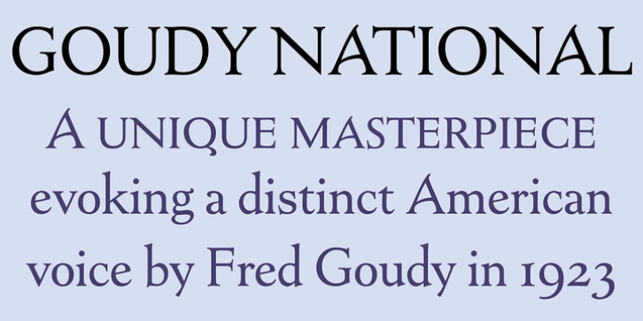Goudy National font preview