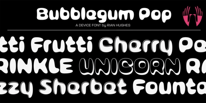 Bubblegum Pop font preview