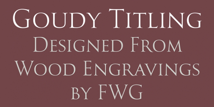 Goudy Titling font preview
