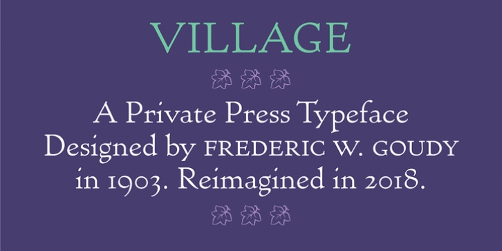 Village font preview