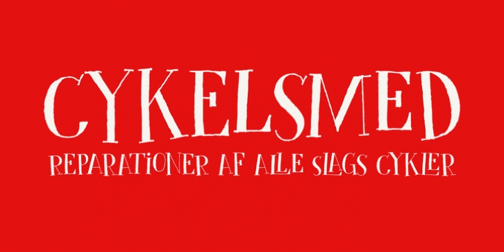 Cykelsmed font preview