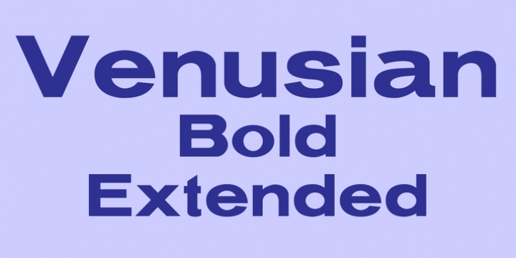 Venusian Bold Extended font preview