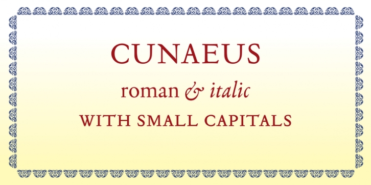 Cunaeus font preview